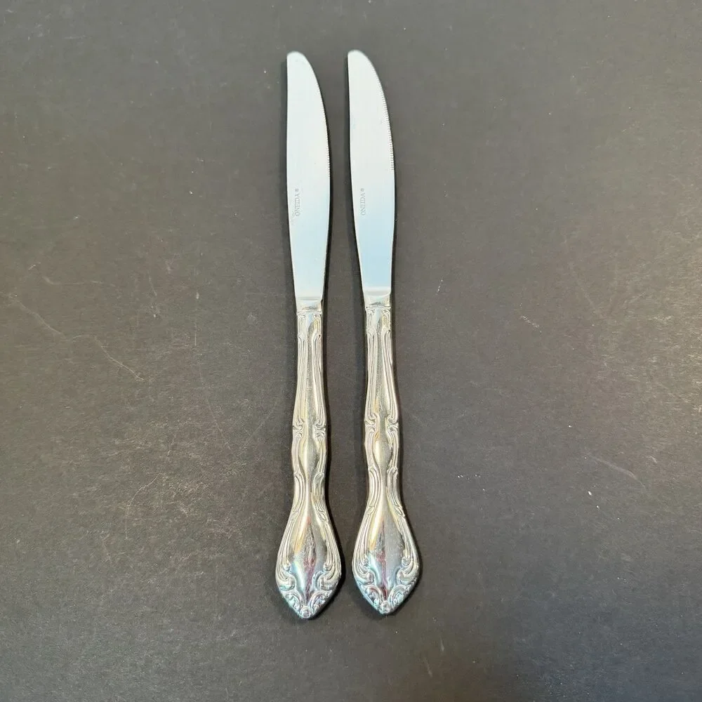 4 Pcs Oneida Community CANTATA Glossy Stainless Dinner Forks Knives Flatware
